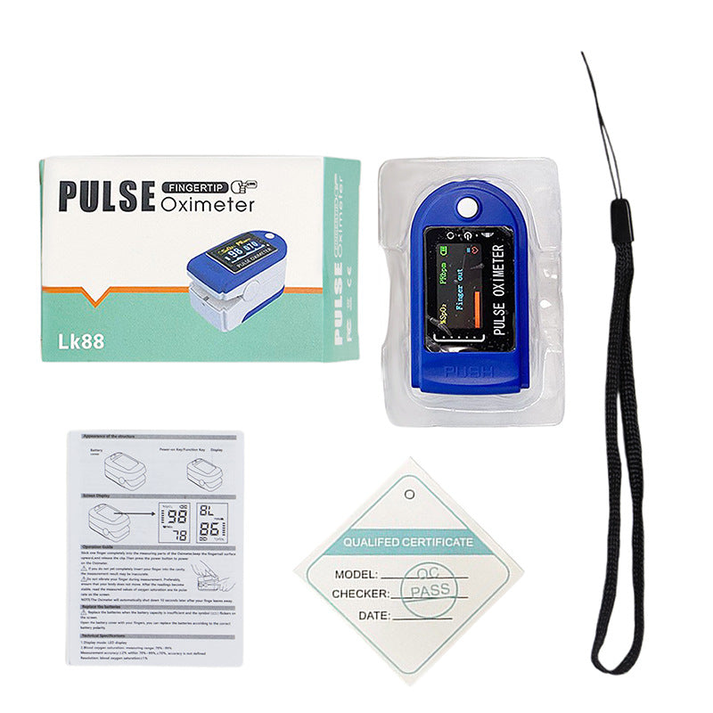 LK88 Finger Pulse Oximeter – Blood Oxygen & Heart Rate Monitor