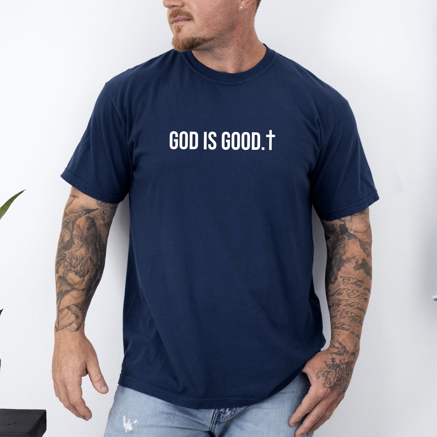 “God Is Good” Minimalist Christian Comfort Colors T-Shirt