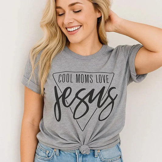“Cool Moms Love Jesus” Christian T-Shirt