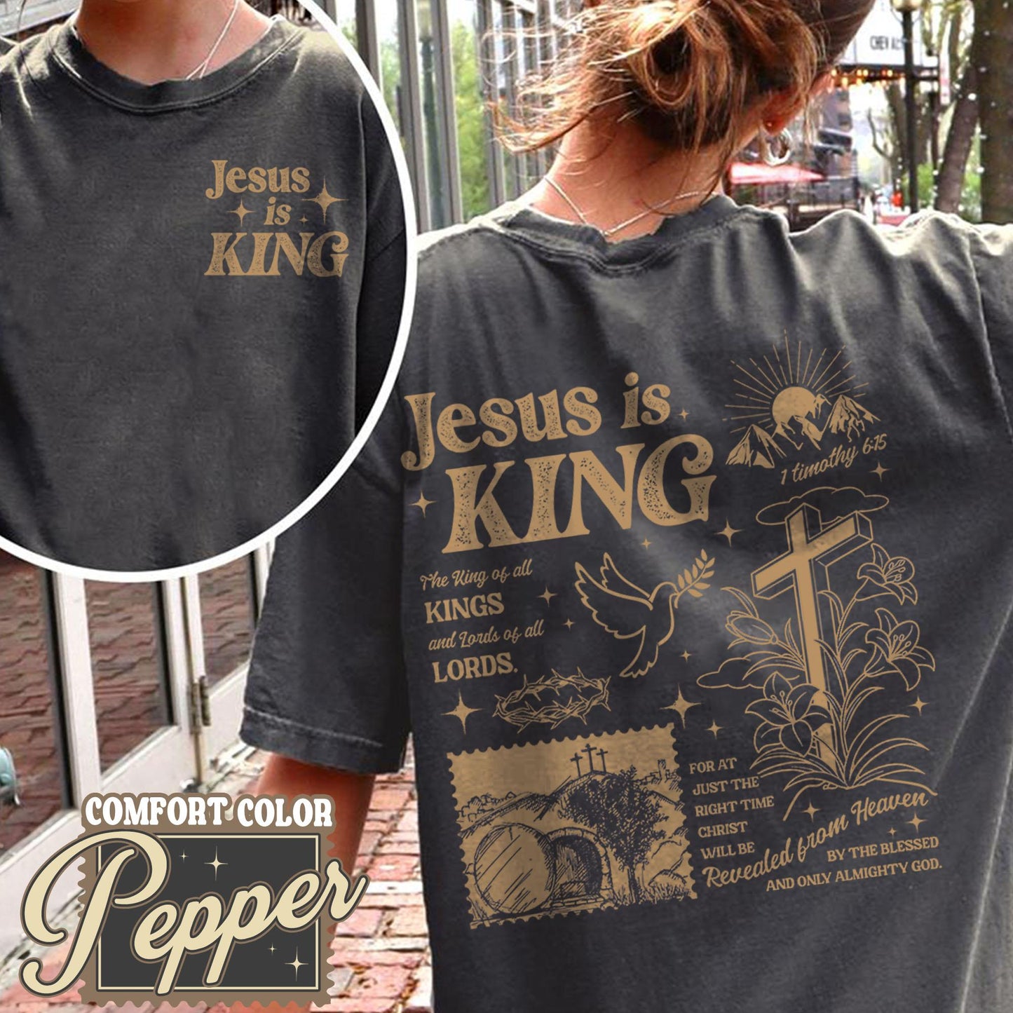 “Jesus Is King” Christian Tee – Faith Apparel