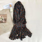 Artistic Retro Soft Small Floral Vintage Cotton And Linen Scarf For Women