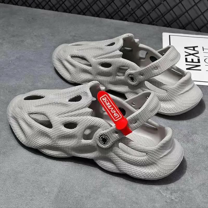 Coconut Slippers Couple Summer Dual-use Closed Toe Beach  Shoes