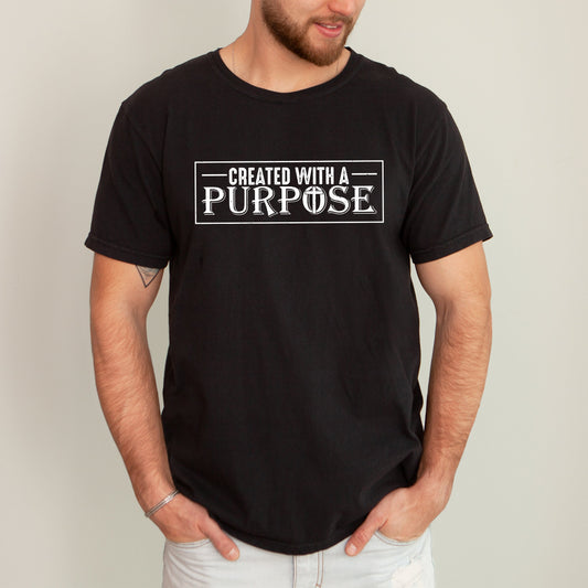 “Created With A Purpose” Christian Comfort Colors T-Shirt