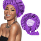 Double-layer Ribbon Round Hair Protectant Bow Hair Care Cap