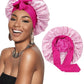 Double-layer Ribbon Round Hair Protectant Bow Hair Care Cap