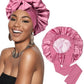 Double-layer Ribbon Round Hair Protectant Bow Hair Care Cap