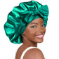 Double-layer Ribbon Round Hair Protectant Bow Hair Care Cap
