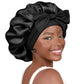 Double-layer Ribbon Round Hair Protectant Bow Hair Care Cap