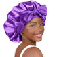 Double-layer Ribbon Round Hair Protectant Bow Hair Care Cap