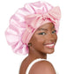 Double-layer Ribbon Round Hair Protectant Bow Hair Care Cap