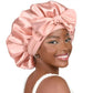 Double-layer Ribbon Round Hair Protectant Bow Hair Care Cap