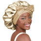 Double-layer Ribbon Round Hair Protectant Bow Hair Care Cap
