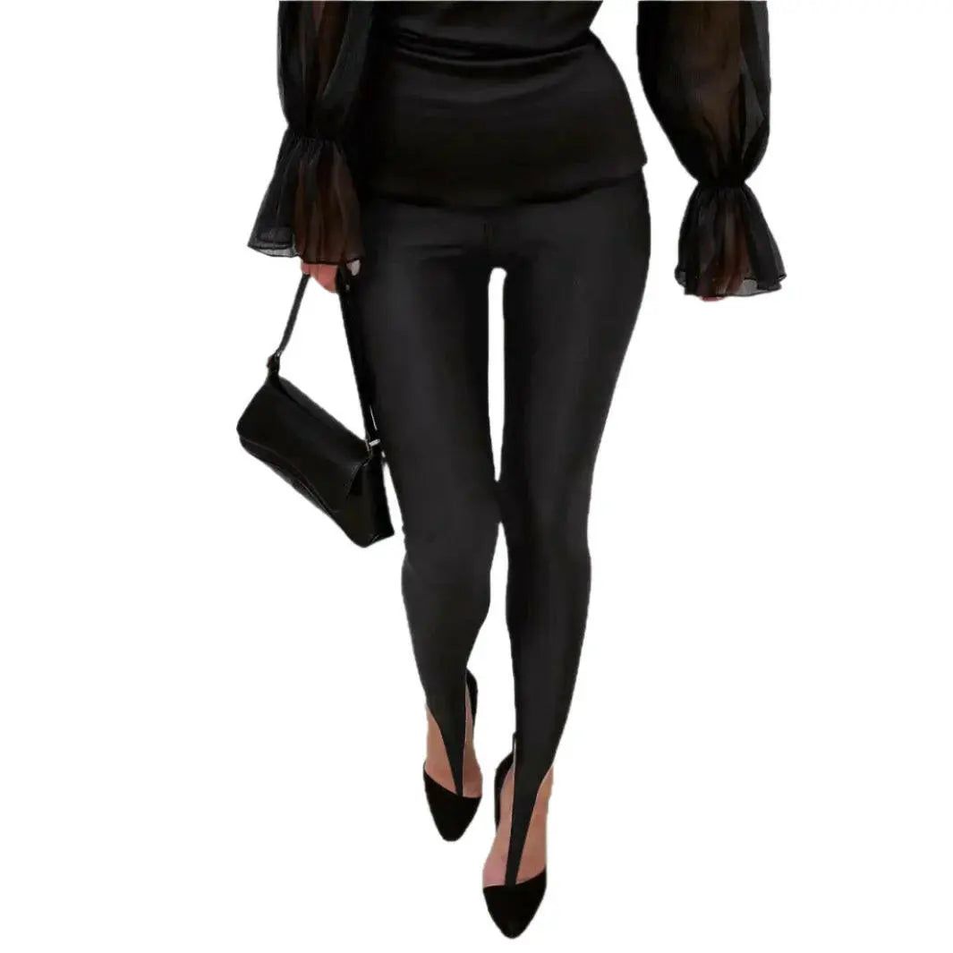 Front Step Shiny Leggings