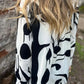 Full Size Abstract Print Long Sleeve Button-Up Shirt Plus Size