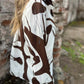 Full Size Abstract Print Long Sleeve Button-Up Shirt Plus Size