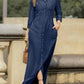 Full Size Button-Down Maxi Denim Dress Plus Size
