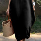 Full Size Casual Loose Fit Round Neck Midi Dress Plus Size