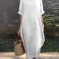Full Size Casual Loose Fit Round Neck Midi Dress Plus Size