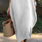 Full Size Casual Loose Fit Round Neck Midi Dress Plus Size