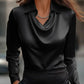 Full Size Collared Neck Long Sleeve Blouse Plus Size