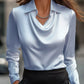Full Size Collared Neck Long Sleeve Blouse Plus Size