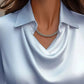 Full Size Collared Neck Long Sleeve Blouse Plus Size