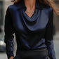 Full Size Collared Neck Long Sleeve Blouse Plus Size