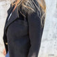 Full Size Double-Breasted Lapel Collar Blazer Plus Size