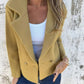 Full Size Double-Breasted Lapel Collar Blazer Plus Size