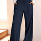 Full Size Drawstring Relaxed Fit Wide Leg Pants Plus Size