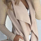 Full Size Lapel Collar Long Sleeve Coat Plus Size
