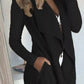Full Size Lapel Collar Long Sleeve Coat Plus Size