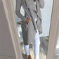 Full Size Lapel Collar Long Sleeve Coat Plus Size