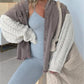 Full Size Raw Hem Button Up Patchwork Denim Jacket Plus Size