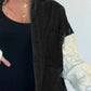 Full Size Raw Hem Button Up Patchwork Denim Jacket Plus Size