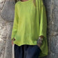 Full Size Round Neck Relaxed Fit Blouse Plus Size