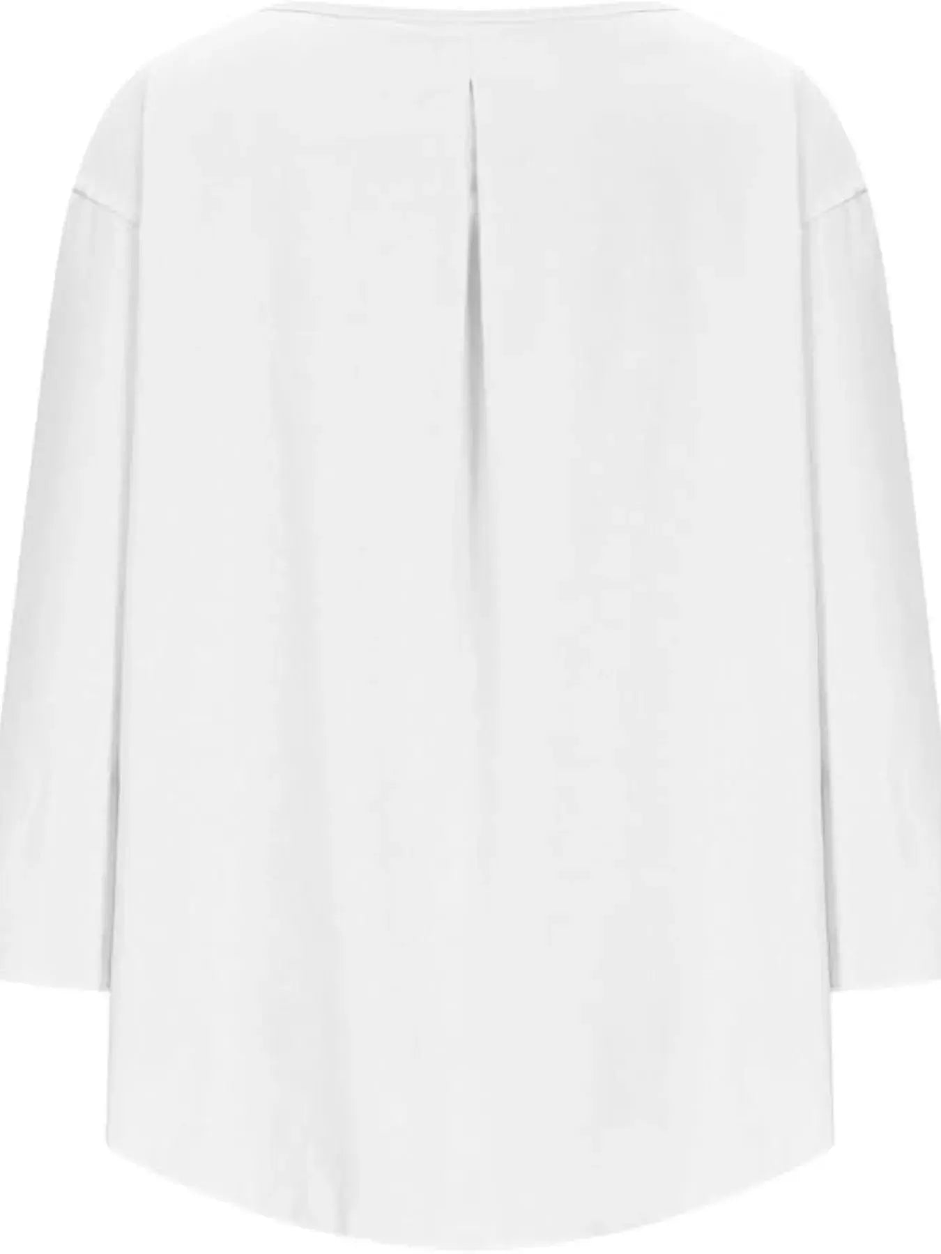 Full Size Round Neck Relaxed Fit Blouse Plus Size