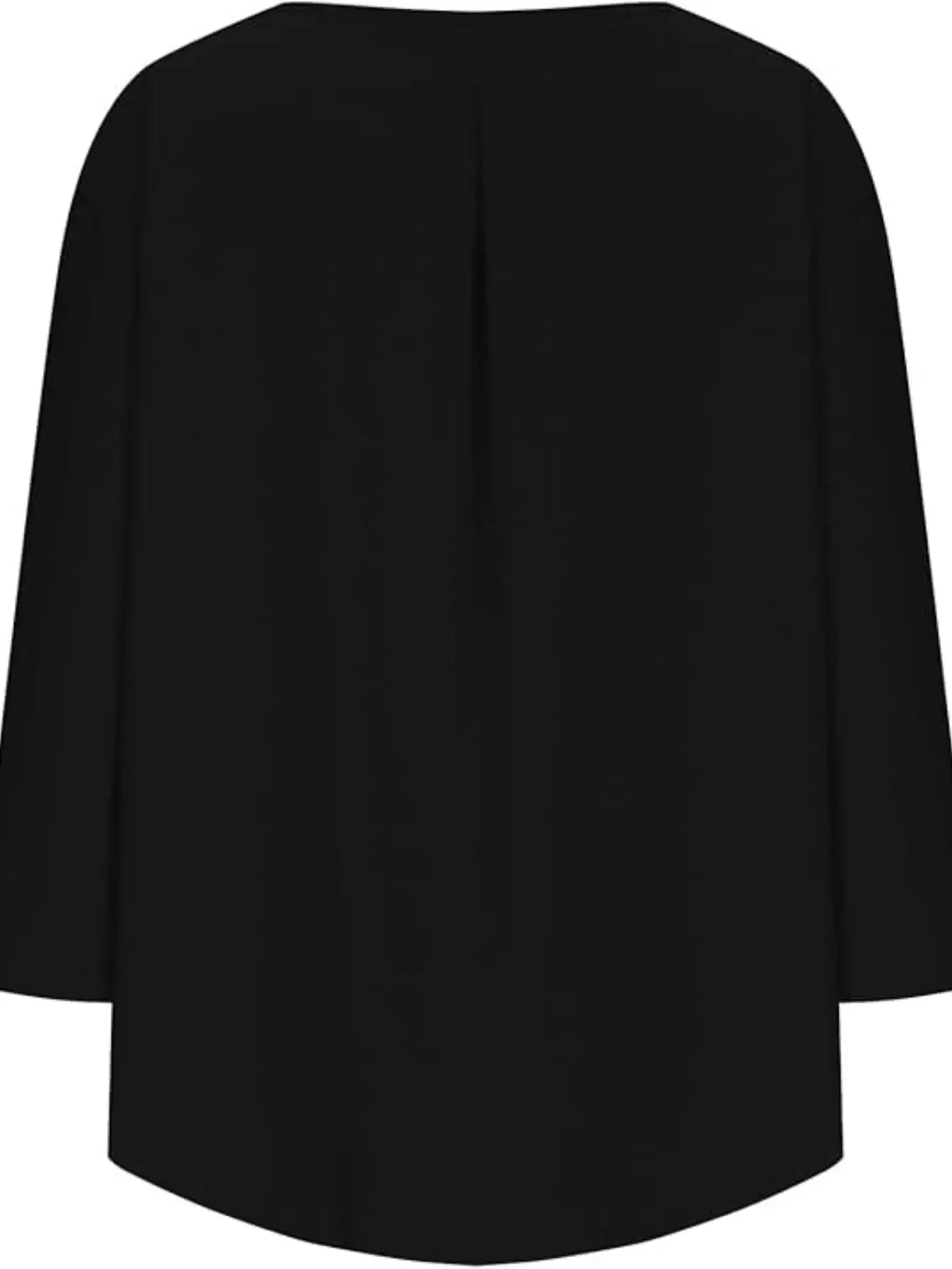 Full Size Round Neck Relaxed Fit Blouse Plus Size