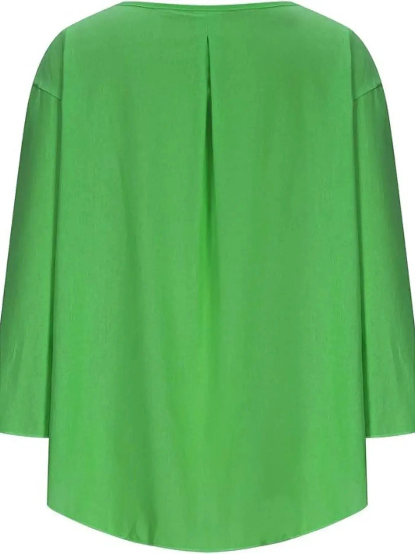 Full Size Round Neck Relaxed Fit Blouse Plus Size