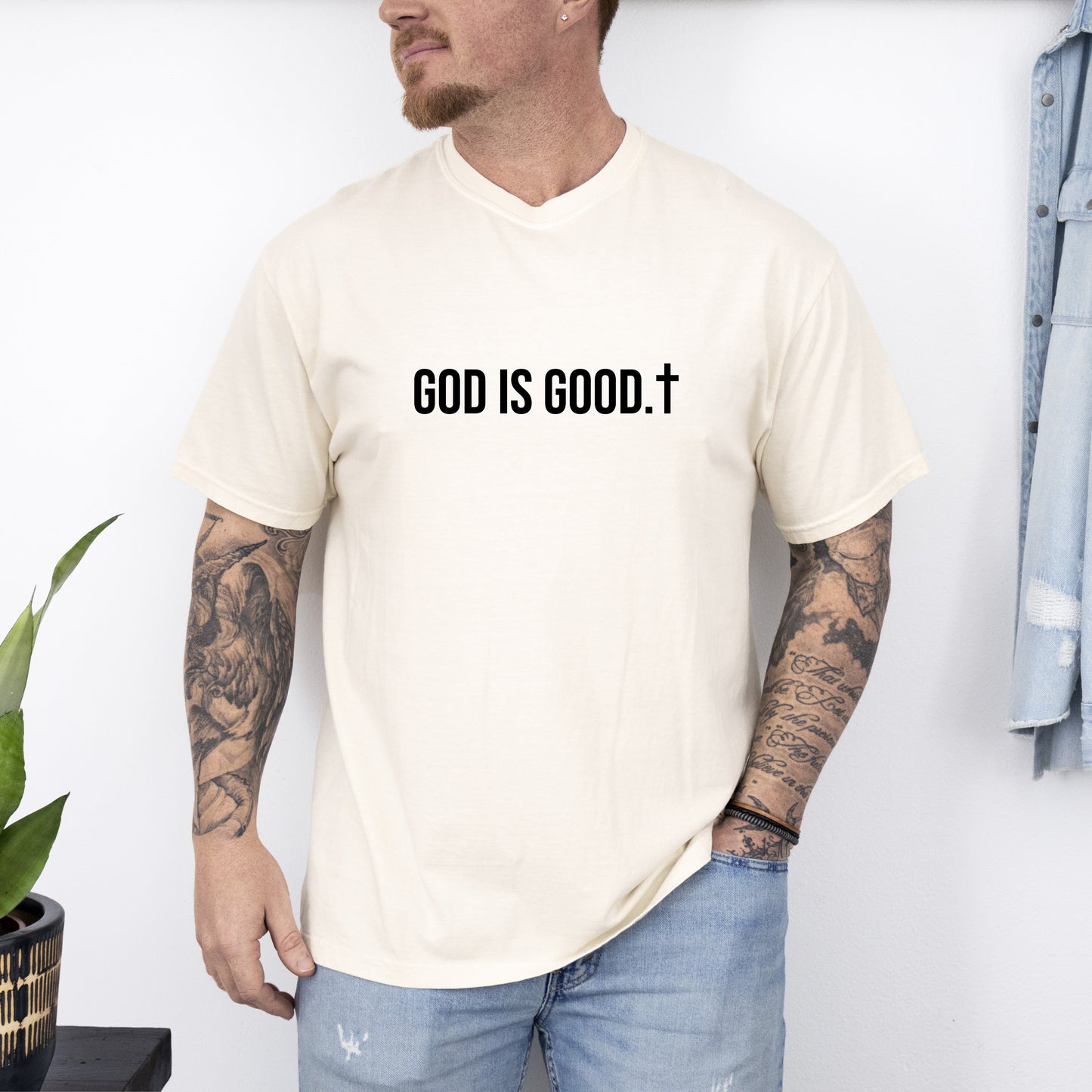 “God Is Good” Minimalist Christian Comfort Colors T-Shirt