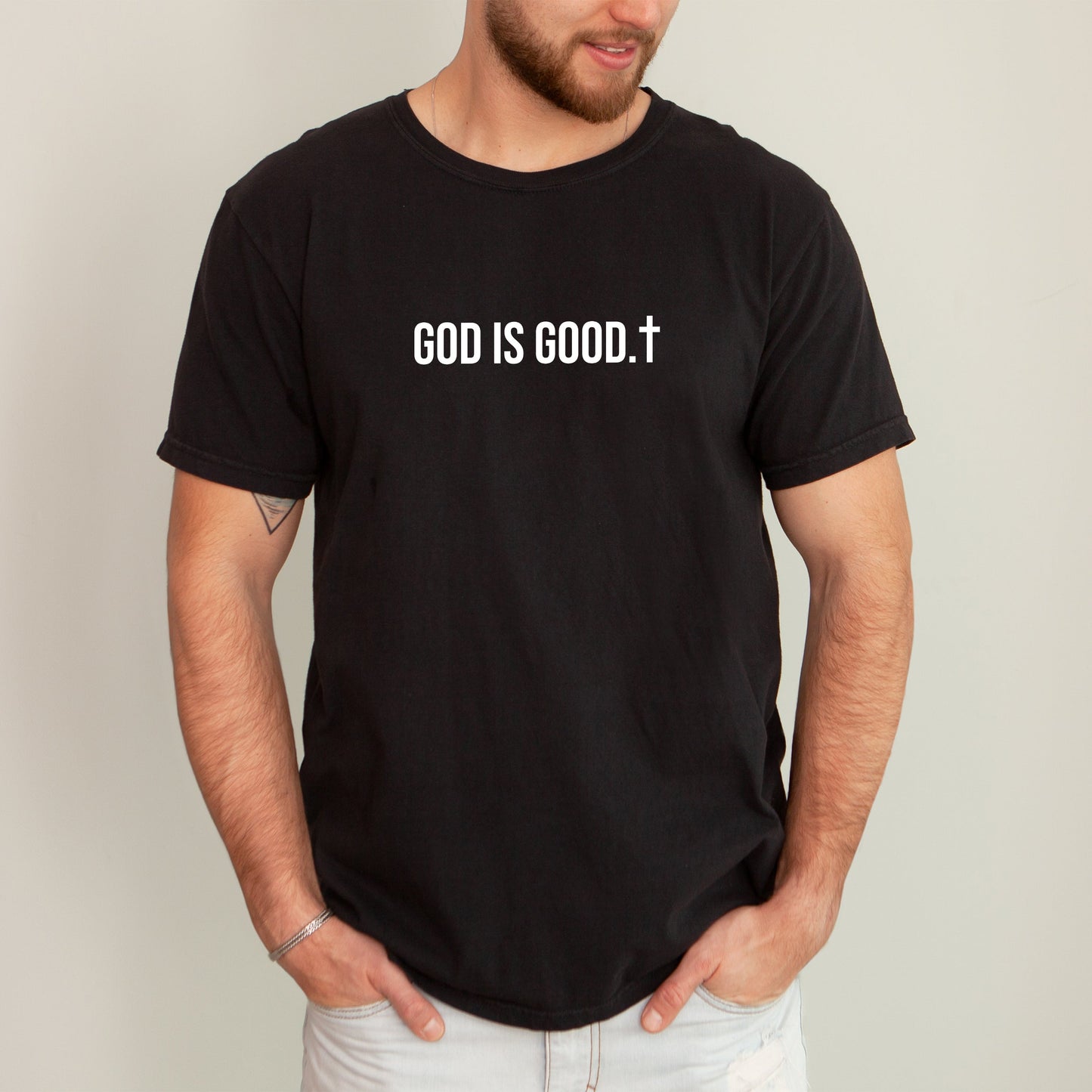 “God Is Good” Minimalist Christian Comfort Colors T-Shirt