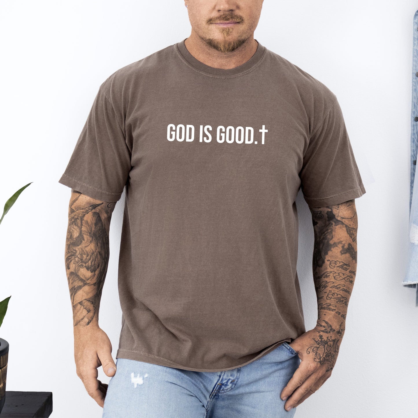 “God Is Good” Minimalist Christian Comfort Colors T-Shirt