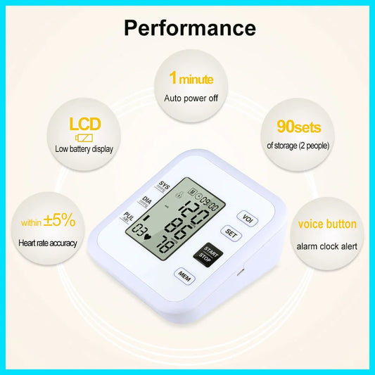 Arm Blood Pressure Monitor – Heart Rate & Pulse Meter