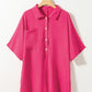 Half Button Collared Neck Romper