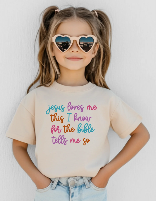 “Jesus Loves Me” Kids & Toddler Tee – Christian Faith Shirt