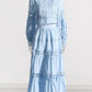 Lace Button Up Long Sleeve Top and Skirt Set