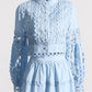 Lace Button Up Long Sleeve Top and Skirt Set