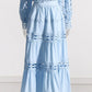 Lace Button Up Long Sleeve Top and Skirt Set