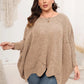 Plus Size Round Neck Batwing Sleeve Sweater