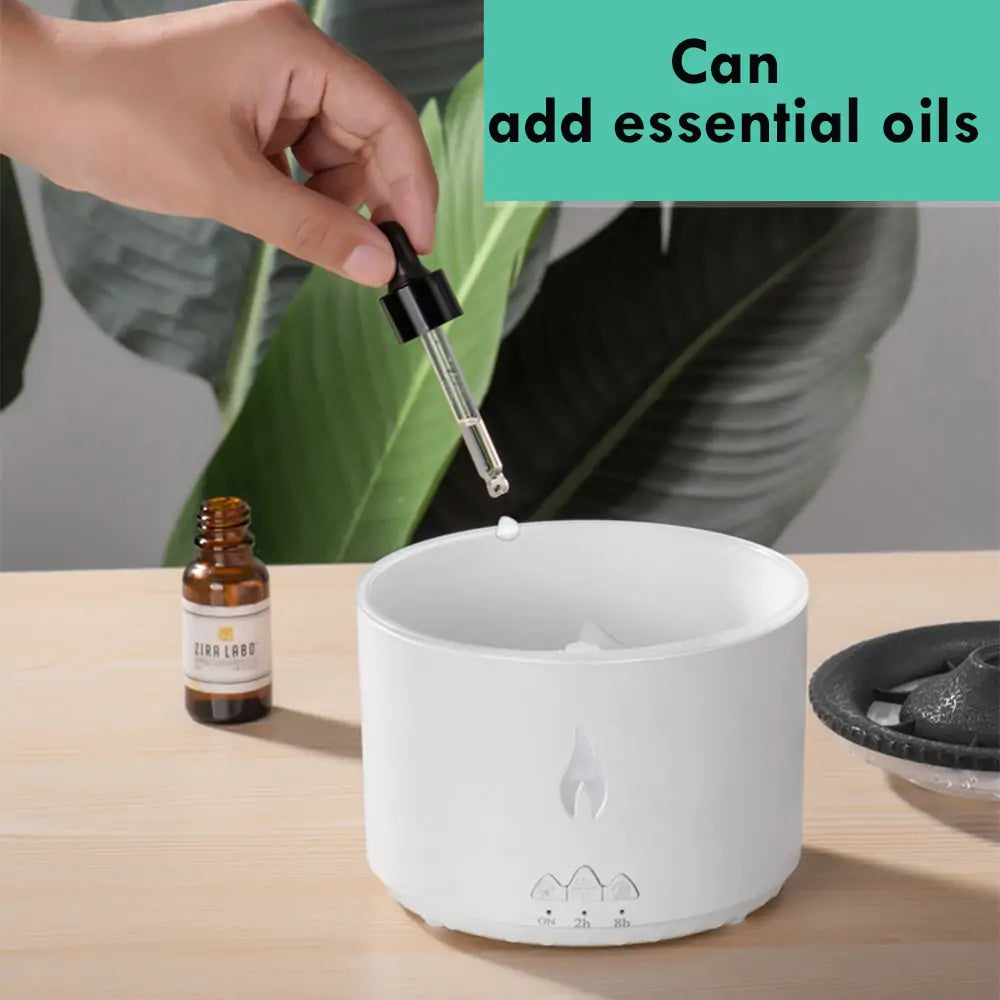 Flame Essential Oil Diffuser – Aromatherapy Humidifier